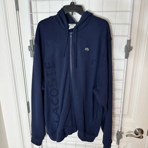 Lacoste Men's Dark Blue Zip-Up Sweater